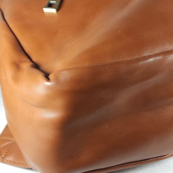 Fawn Design + Pask Faux Leather Large Brown Backpack Laptop Diaper Bag main image 10